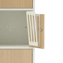 Support courrier en métal pour meuble à casiers avec une fente courrier