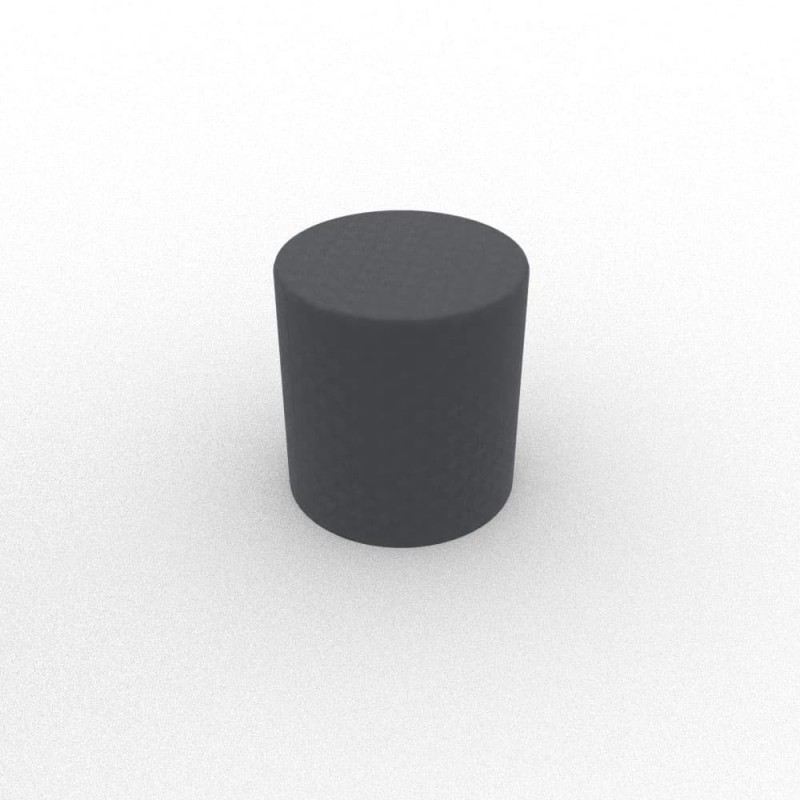 Pouf Diamètre 40cmxH43cm, sur vérins de réglage, tissu Bondai gris orage