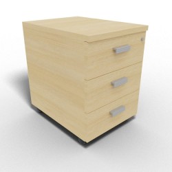 MOKA - Caisson mobile mélaminé 3 tiroirs MOKA - 2 MOKA - Caisson mobile mélaminé 3 tiroirs MOKA - 2