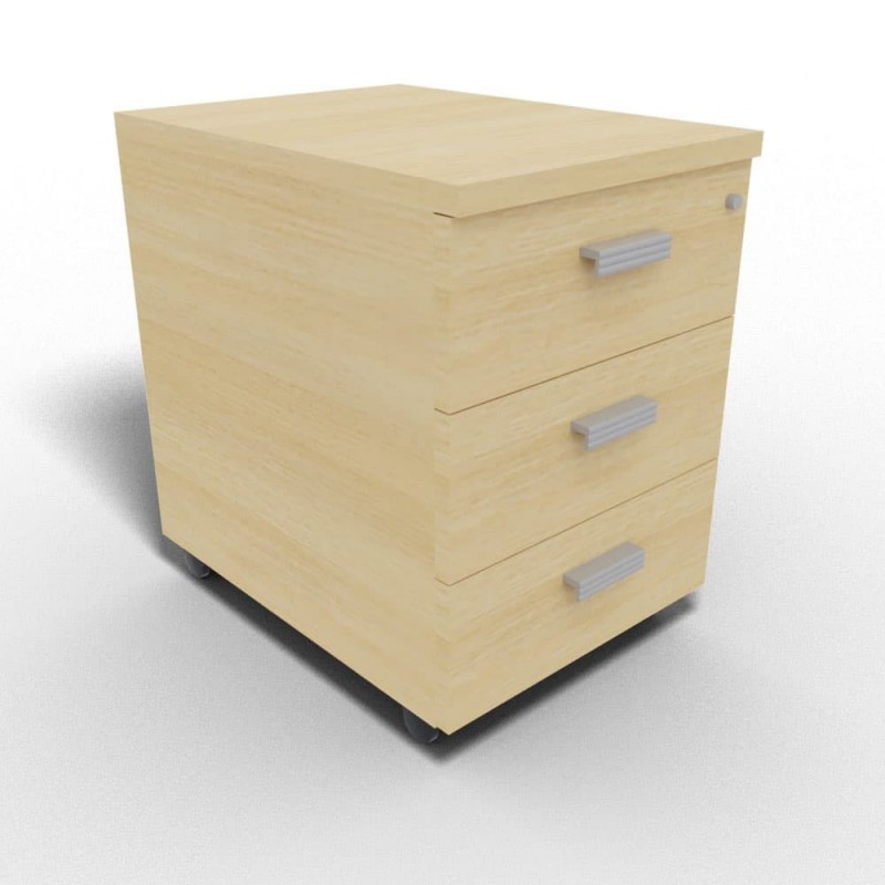 MOKA - Caisson mobile mélaminé 3 tiroirs MOKA - 2 MOKA - Caisson mobile mélaminé 3 tiroirs MOKA - 2