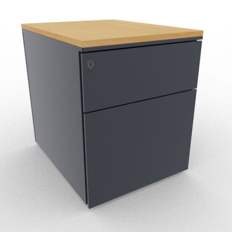 CAISSON - Caisson mobile 2 tiroirs top mélaminé CAISSON - 2