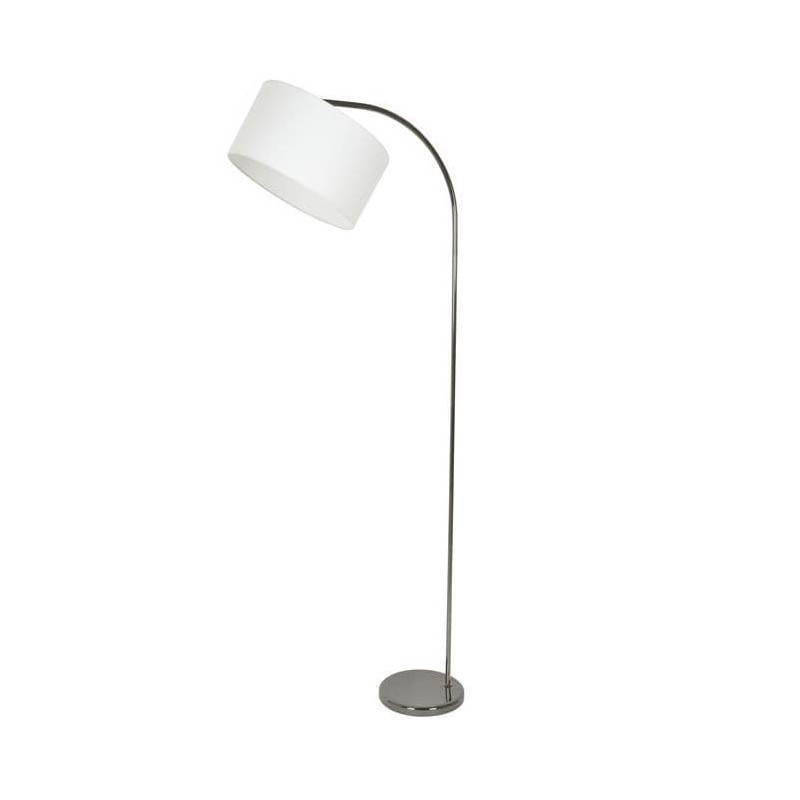 Cette image montre le produit en version alu et abat-jour blanc